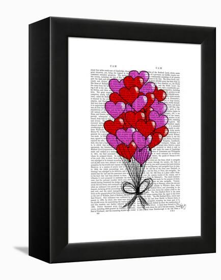 Valentine Heart Balloon Illustration-Fab Funky-Framed Stretched Canvas