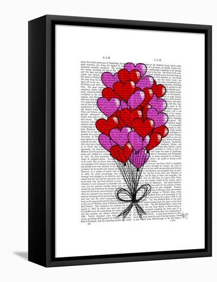Valentine Heart Balloon Illustration-Fab Funky-Framed Stretched Canvas