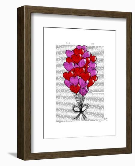 Valentine Heart Balloon Illustration-Fab Funky-Framed Art Print