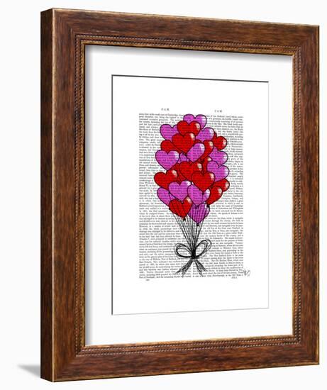 Valentine Heart Balloon Illustration-Fab Funky-Framed Art Print