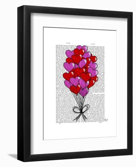 Valentine Heart Balloon Illustration-Fab Funky-Framed Art Print