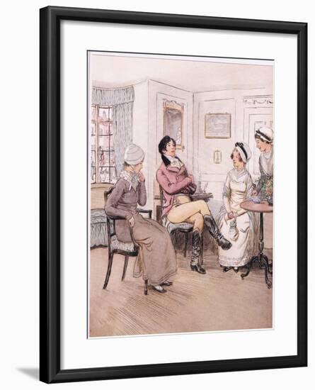 Valentine: I Regret That They are Out, Patty, But I Will Await their Return-Hugh Thomson-Framed Giclee Print