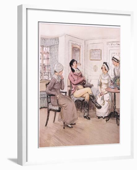 Valentine: I Regret That They are Out, Patty, But I Will Await their Return-Hugh Thomson-Framed Giclee Print