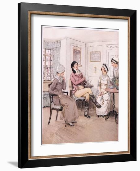 Valentine: I Regret That They are Out, Patty, But I Will Await their Return-Hugh Thomson-Framed Giclee Print