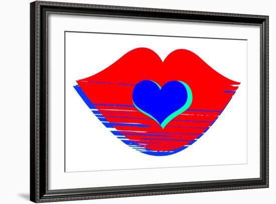 Valentine Illustration of Primary Colors-nito-Framed Art Print