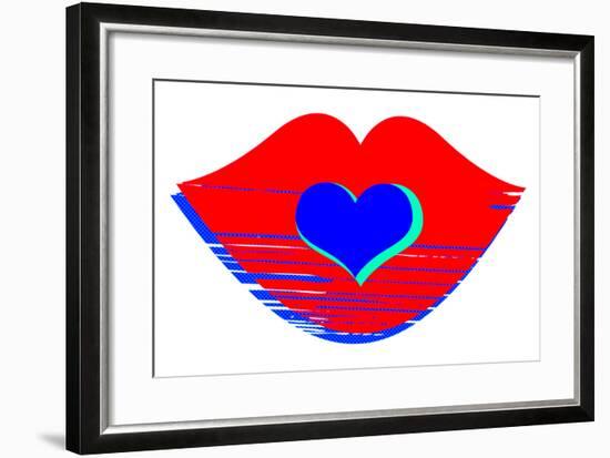 Valentine Illustration of Primary Colors-nito-Framed Art Print