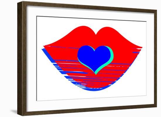 Valentine Illustration of Primary Colors-nito-Framed Art Print