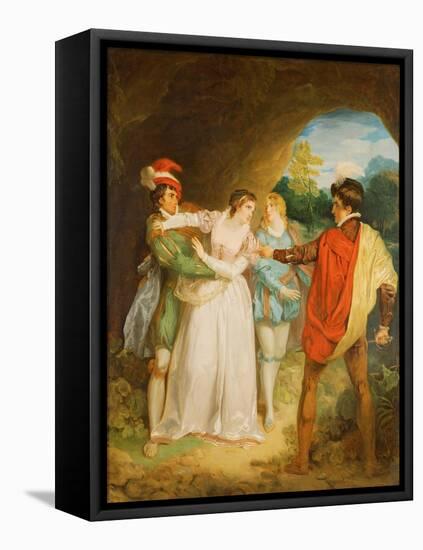 Valentine Rescuing Silvia from Proteus-Francis Wheatley-Framed Premier Image Canvas