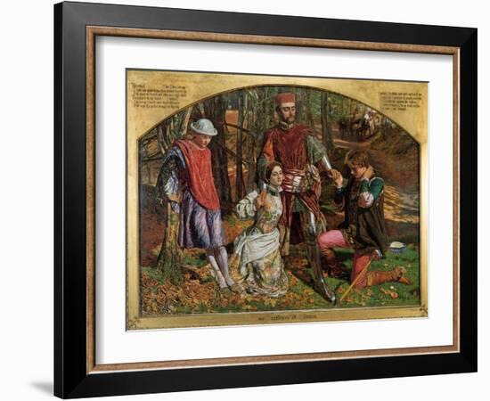 Valentine Rescuing Sylvia from Proteus, 1851-William Holman Hunt-Framed Giclee Print