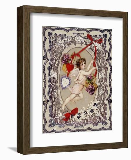 Valentine's Day Card, 1860S-1870S-null-Framed Giclee Print