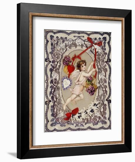 Valentine's Day Card, 1860S-1870S-null-Framed Giclee Print