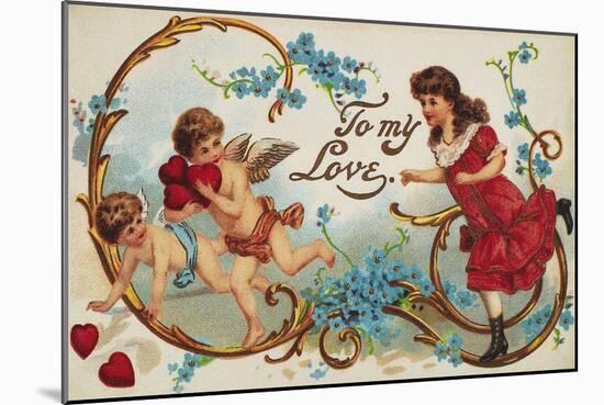 Valentine's Day Card-null-Mounted Giclee Print