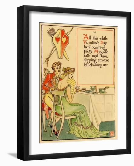 Valentine's Day Courts May-Walter Crane-Framed Art Print