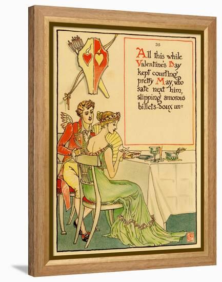 Valentine's Day Courts May-Walter Crane-Framed Stretched Canvas