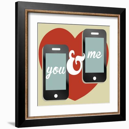 Valentine's Day Text Message Concept-AshNomad-Framed Art Print
