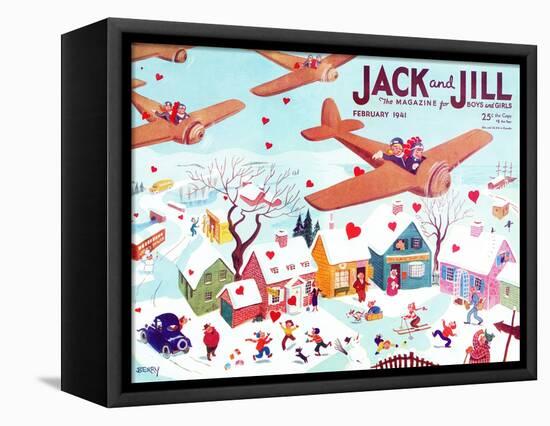 Valentine's  - Jack and Jill, February 1941-Michael Berry-Framed Premier Image Canvas