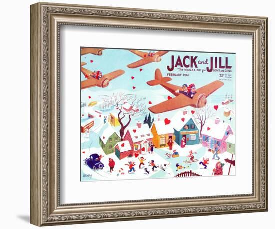 Valentine's  - Jack and Jill, February 1941-Michael Berry-Framed Giclee Print