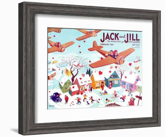 Valentine's  - Jack and Jill, February 1941-Michael Berry-Framed Giclee Print