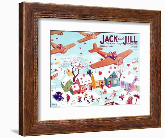 Valentine's  - Jack and Jill, February 1941-Michael Berry-Framed Giclee Print