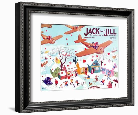 Valentine's  - Jack and Jill, February 1941-Michael Berry-Framed Giclee Print