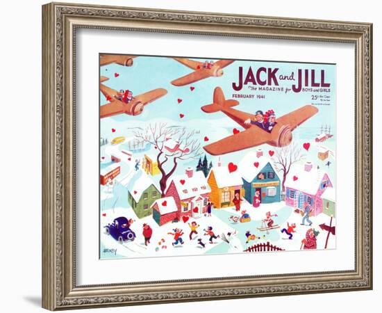 Valentine's  - Jack and Jill, February 1941-Michael Berry-Framed Giclee Print