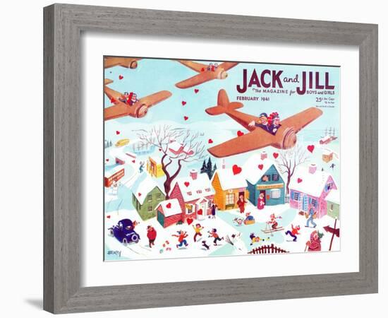 Valentine's  - Jack and Jill, February 1941-Michael Berry-Framed Giclee Print