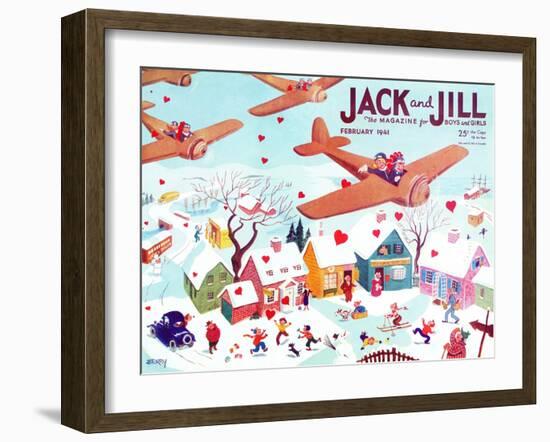 Valentine's  - Jack and Jill, February 1941-Michael Berry-Framed Giclee Print