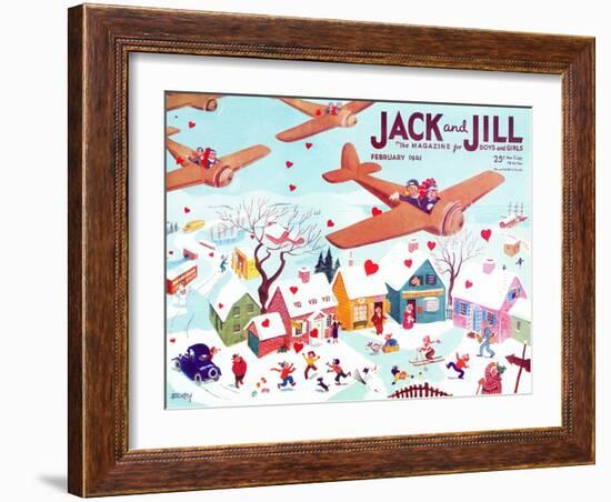 Valentine's  - Jack and Jill, February 1941-Michael Berry-Framed Giclee Print