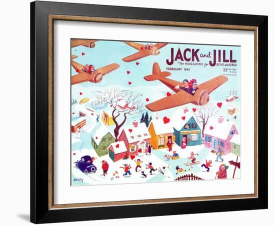 Valentine's  - Jack and Jill, February 1941-Michael Berry-Framed Giclee Print