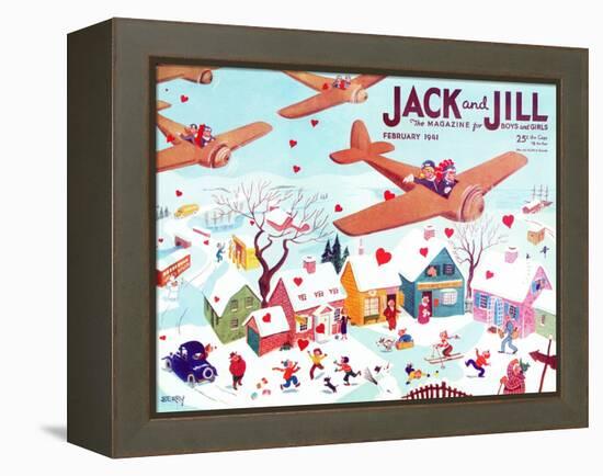 Valentine's  - Jack and Jill, February 1941-Michael Berry-Framed Premier Image Canvas