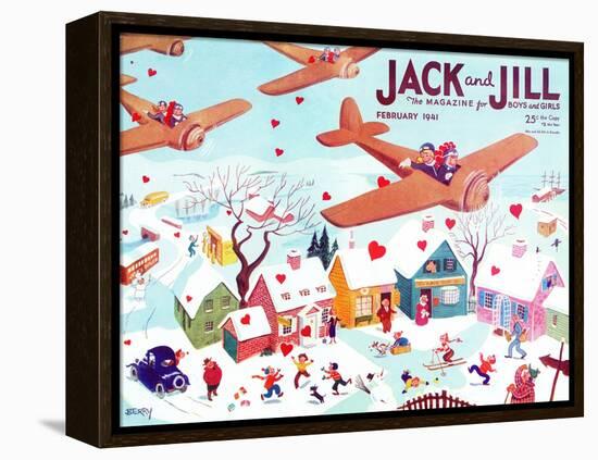 Valentine's  - Jack and Jill, February 1941-Michael Berry-Framed Premier Image Canvas