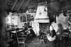 Interior of a Crofter's Cottage, Shetland, Scotland, 1924-1926-Valentine & Sons-Giclee Print