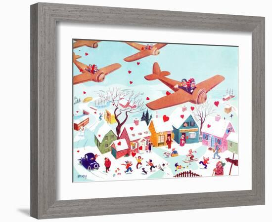 Valentines Flyers - Jack & Jill-Michael Berry-Framed Giclee Print