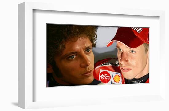 Valentino Rossi-Ron Fisher-Framed Art Print