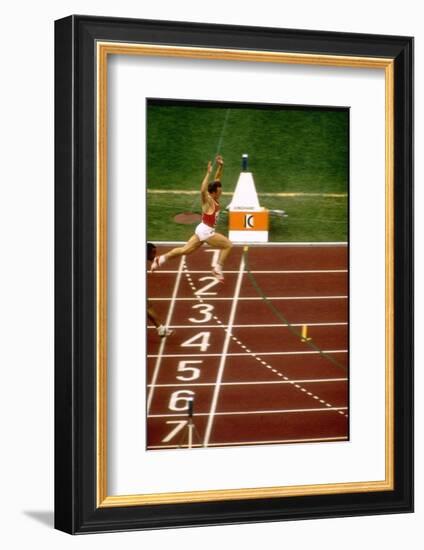 Valeri Borsov of the Soviet Union Winning the 100 Meter Finals During the Summer Olympics-John Dominis-Framed Photographic Print