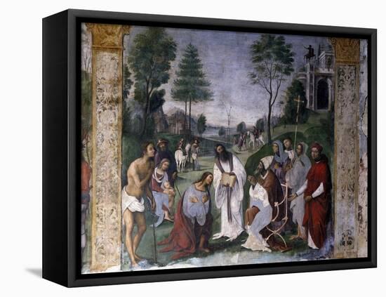 Valerian Being Instructed in Faith by Pope Urban-Lorenzo Costa-Framed Premier Image Canvas