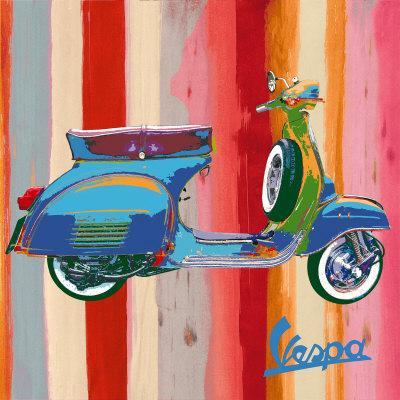 Paper Print Poster Vintage painting Vespa Italy Bike Model art Canvas Framed 24/"