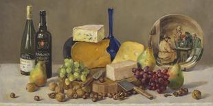 Still Life With Wine And Cheese-Valeriy Chuikov-Giclee Print