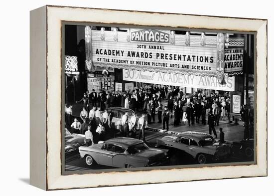 Valet Attendants Ready to Park Celebrities' Cars, 30th Academy Awards, Los Angeles, CA, 1958-Ralph Crane-Framed Premier Image Canvas