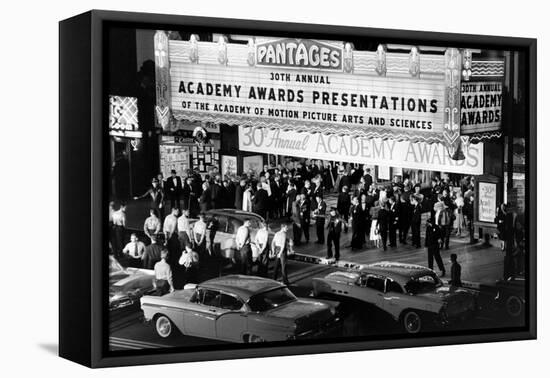 Valet Attendants Ready to Park Celebrities' Cars, 30th Academy Awards, Los Angeles, CA, 1958-Ralph Crane-Framed Premier Image Canvas