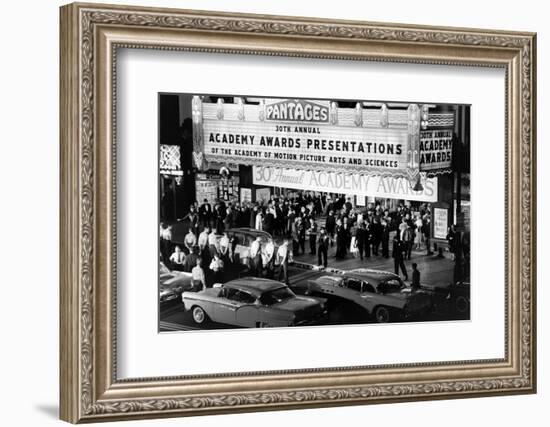 Valet Attendants Ready to Park Celebrities' Cars, 30th Academy Awards, Los Angeles, CA, 1958-Ralph Crane-Framed Photographic Print