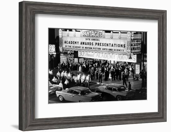 Valet Attendants Ready to Park Celebrities' Cars, 30th Academy Awards, Los Angeles, CA, 1958-Ralph Crane-Framed Photographic Print
