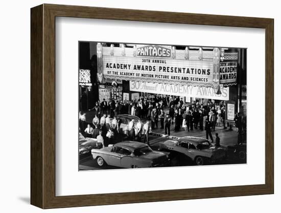 Valet Attendants Ready to Park Celebrities' Cars, 30th Academy Awards, Los Angeles, CA, 1958-Ralph Crane-Framed Photographic Print