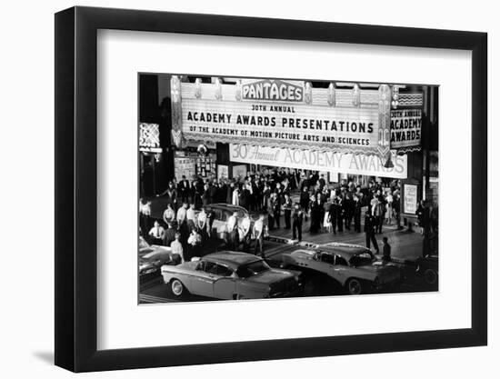 Valet Attendants Ready to Park Celebrities' Cars, 30th Academy Awards, Los Angeles, CA, 1958-Ralph Crane-Framed Photographic Print