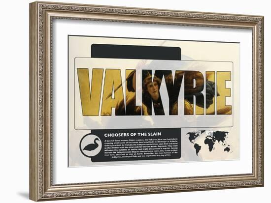 Valkyrie World Mythology Poster-Christopher Rice-Framed Art Print