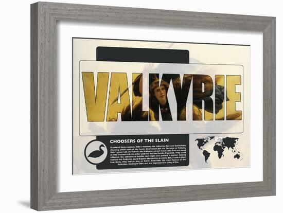 Valkyrie World Mythology Poster-Christopher Rice-Framed Art Print