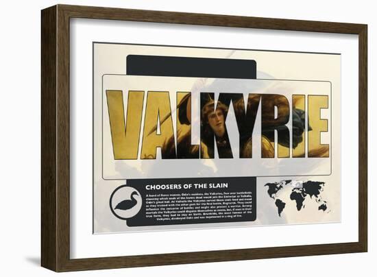 Valkyrie World Mythology Poster-Christopher Rice-Framed Art Print