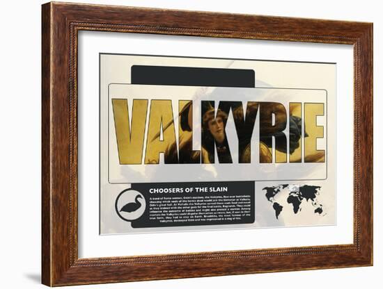 Valkyrie World Mythology Poster-Christopher Rice-Framed Art Print