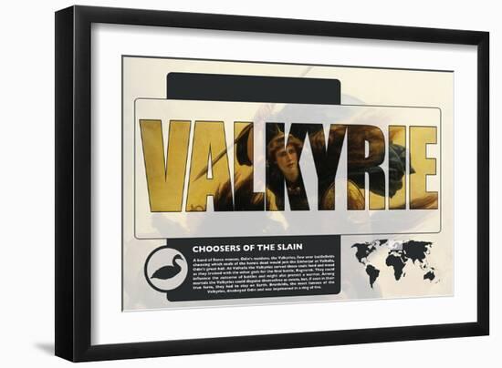 Valkyrie World Mythology Poster-Christopher Rice-Framed Art Print