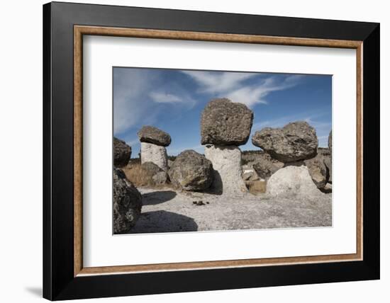 Valle de los Hongos (Mushroom Rocks) formed of volcanic ash, Creel, Chihuahua, Mexico, North Americ-Tony Waltham-Framed Photographic Print